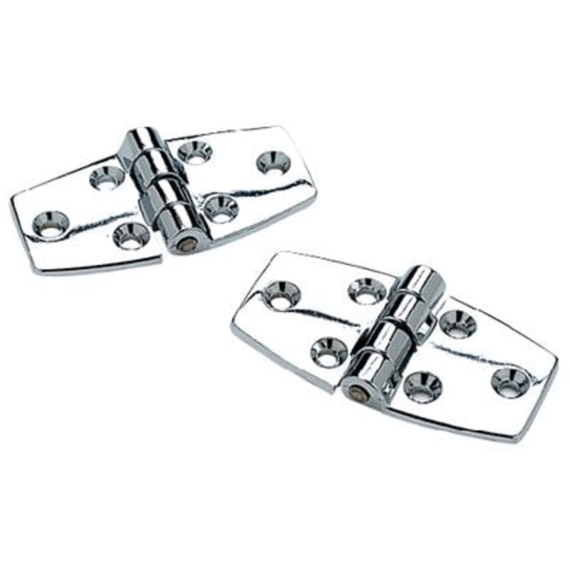 Sea Choice – Chrome Plated Zinc Utility Hinges – 3 x 11/2 – 2-Pack – 34231