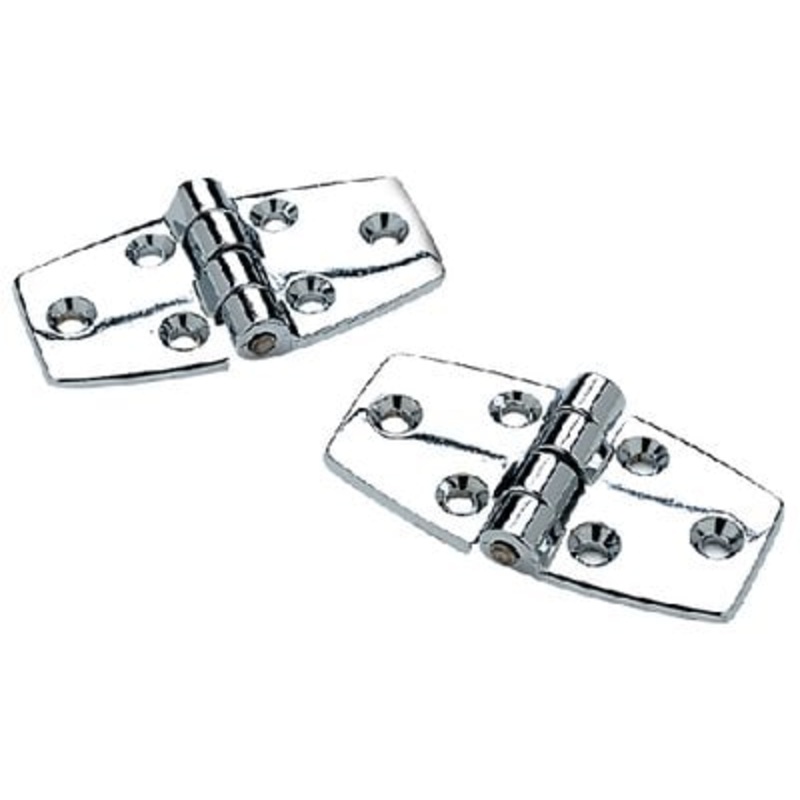 Sea Choice – Chrome Plated Zinc Utility Hinges with 120 Degree Opening – 3 x 11/2 – 2-Pack – 34241