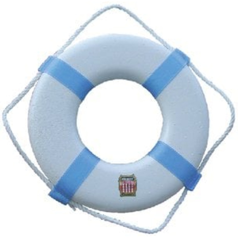 Cal-June – Jim-Buoy Swimming Pool and Decorative Life Ring – White – 17 – P17