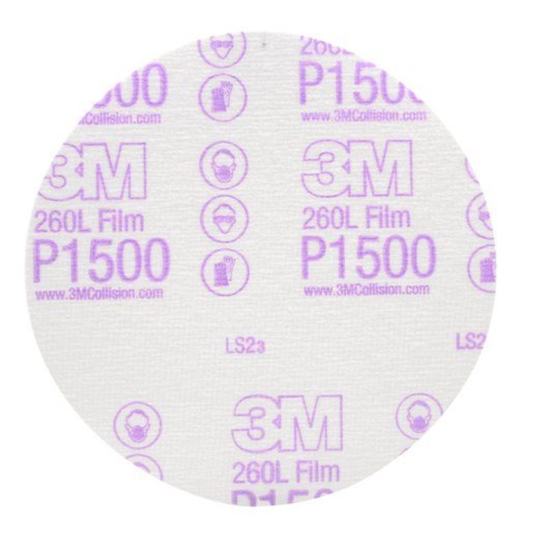 3M – Hookit Finishing Film Abrasive Disc 260L – 6 inch – P1500 Grade – 100 Pack – 00950
