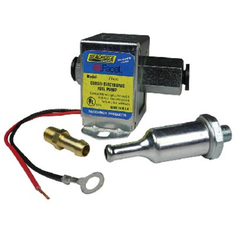 Seachoice – 12v Cube Electronic Fuel Pump Kit Includes 74 Micron Filter – 20341