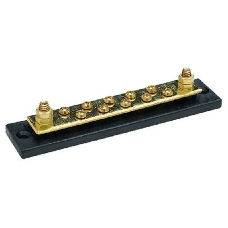 Sea Choice – Terminal Block With Brass Stud Terminals and Hex Nuts 10 Gang – 13631