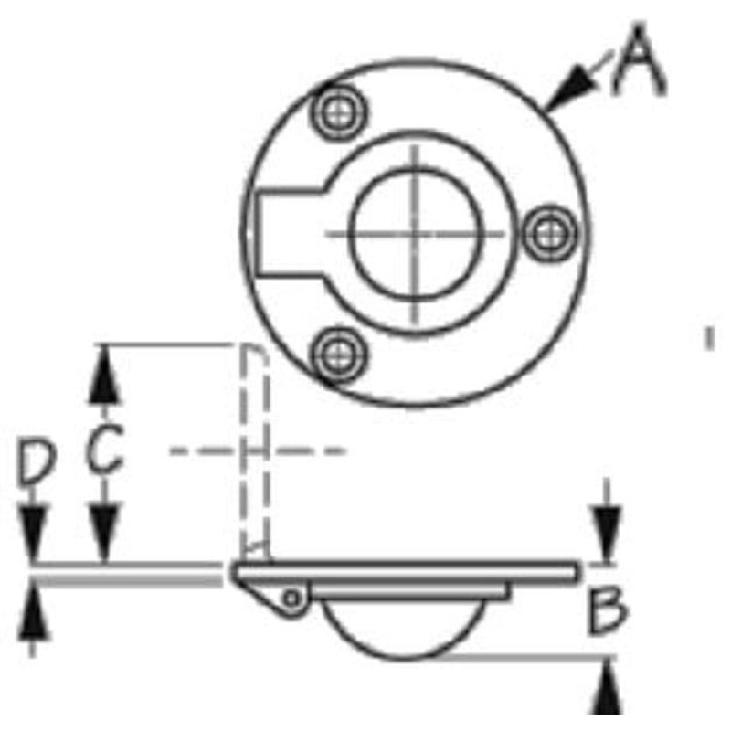 Sea-Dog Line – Chrome Brass Round Lift Ring – 2224651