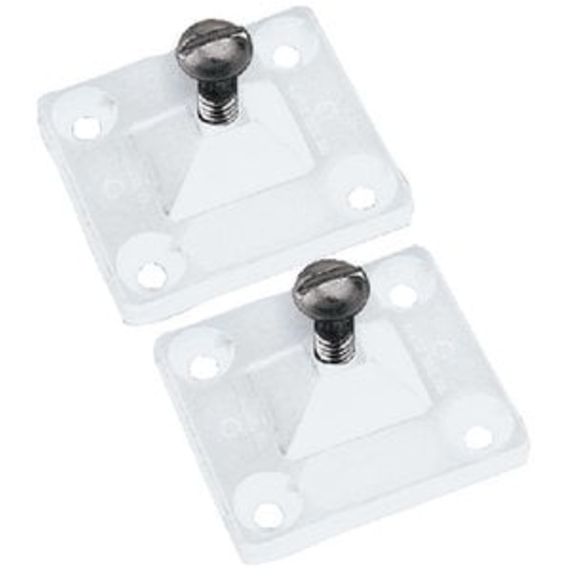 Sea-Dog Line – Side Mount Deck Hinge, 4-Hole, White, Pair – 2732561