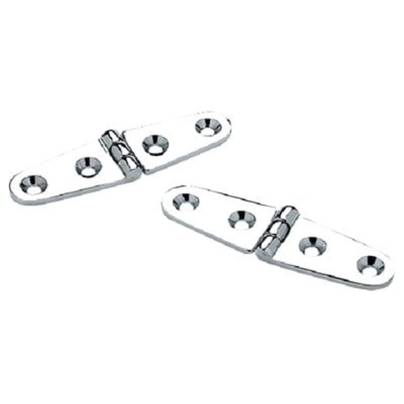 Seachoice – Chrome Plated Brass Strap Hinges – 4 x 1-1/8 – Pair – 33821