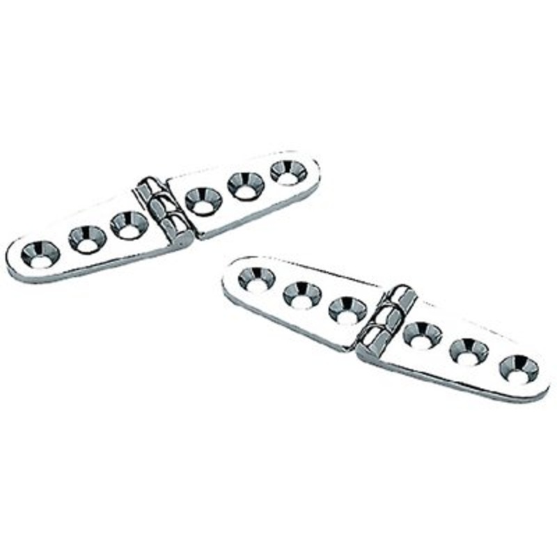 Seachoice – Chrome Plated Brass Strap Hinges – 6 x 1-1/18 – Pair – 33831
