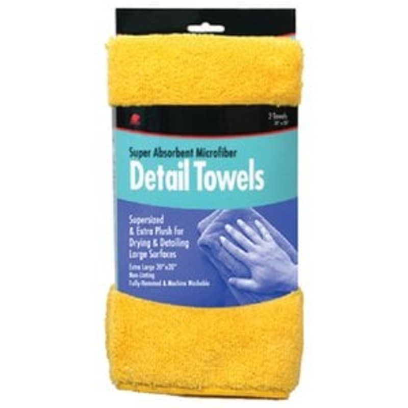 Buffalo Industries – Buffalo Microfiber Detail Towels 20 x 20, Yellow – 65004
