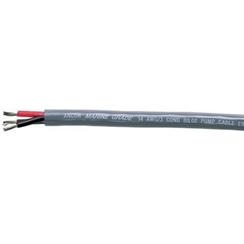 Ancor – Tinned Copper Round Grey Bilge Pump Cable With Black/Brown/Red Conductors – 156425