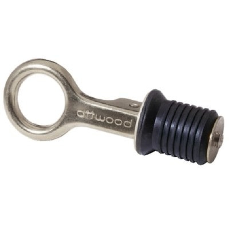 Attwood Marine – 1 Drain Plug with Stainless Steel Snap Handle – 7520A3