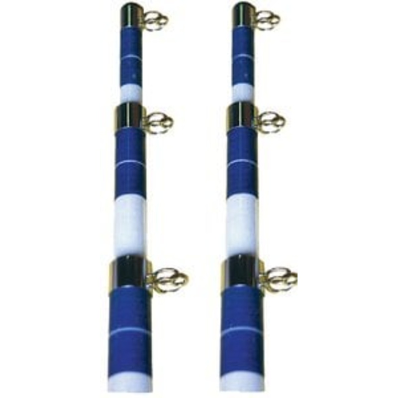 Sea Choice – Telescoping Outrigger Poles, 15′ White/Blue – 88201