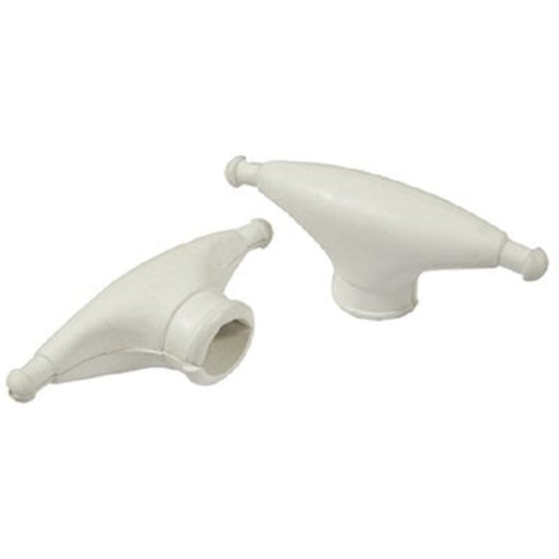 Taylor Made – Rubber Spreader Boots – 7-1/2 inch x 2-7/8 inch – White – Sold in Pairs – 960027