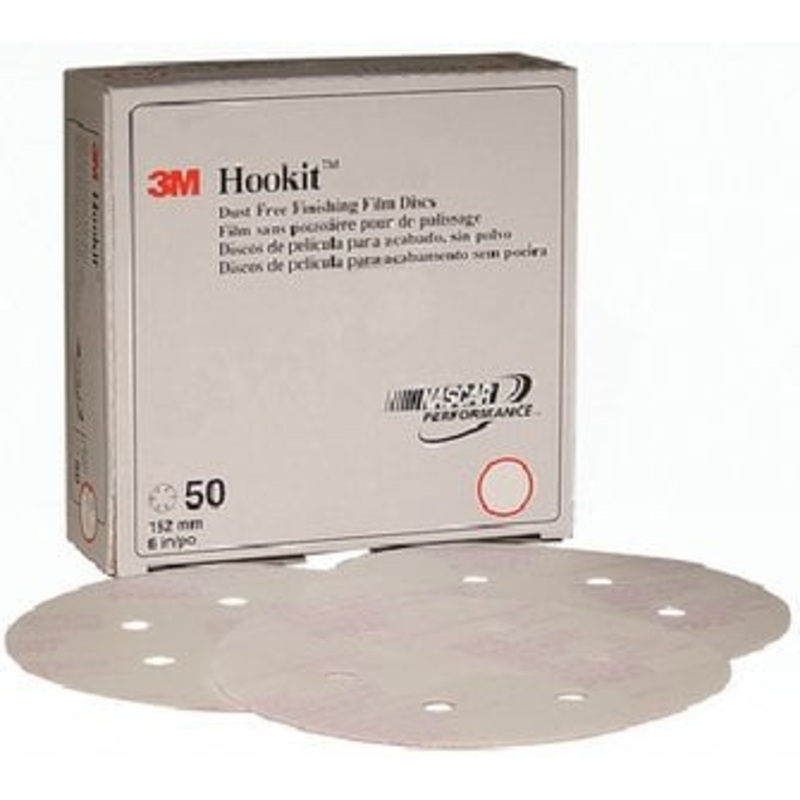 3M – Hookit Finishing Film Abrasive Disc 260L – 6 inch – Dust Free – P1200 Grade – 100 Pack – 01068