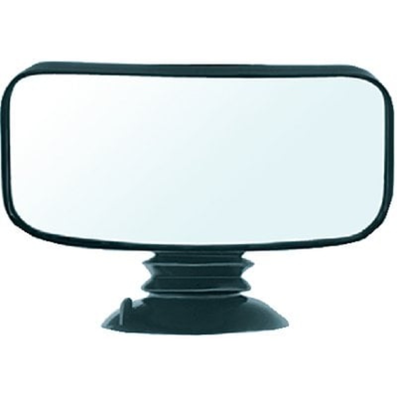 Cipa Mirrors – Fully Adjustable 4 x 8 Convex Suction Cup Mirror – Black – 11050
