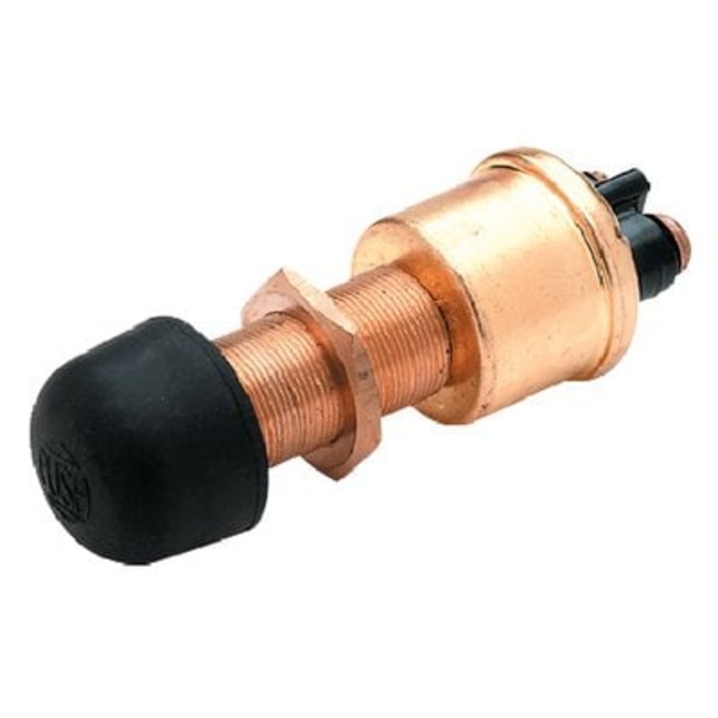 Seachoice – 2 Position Push Button Switch With Brass Body, Off/mom. On – 11771