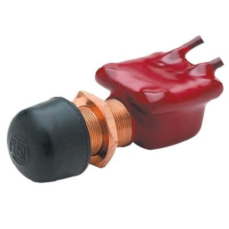 Seachoice – 2 Position Push Button Switch With Plasticized Body, Off/mom. On – 11761