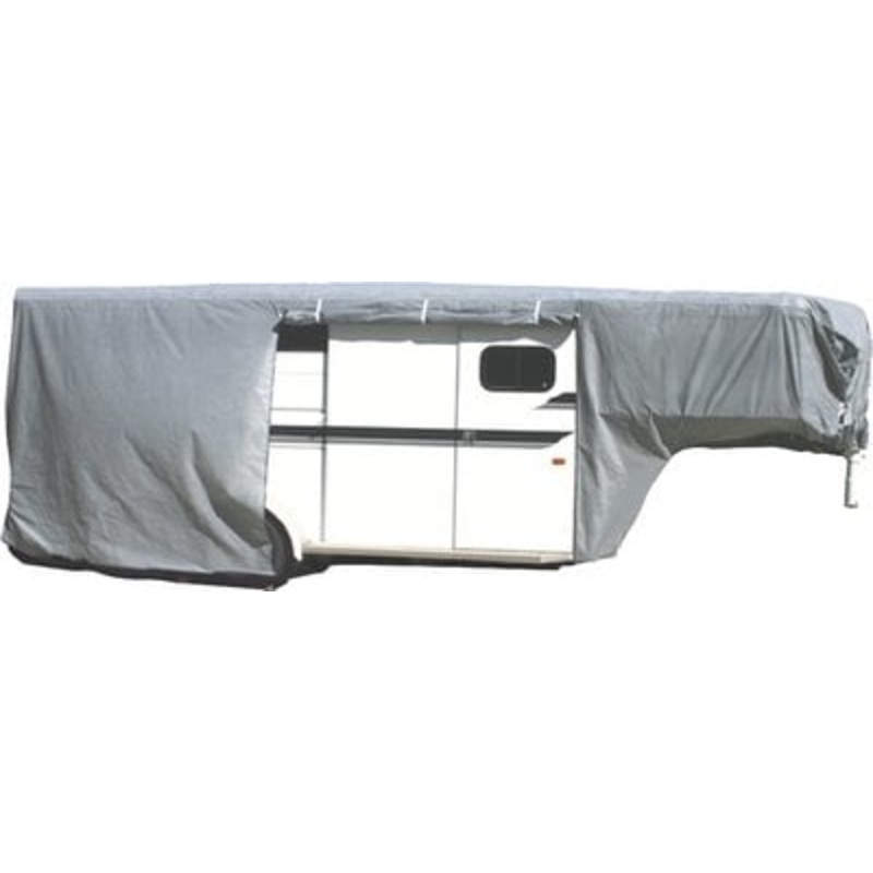 Adco – Gooseneck Horse Trailer Cover, Gray SFS Aquashed Top/Gray Polypropylene Sides – 46011