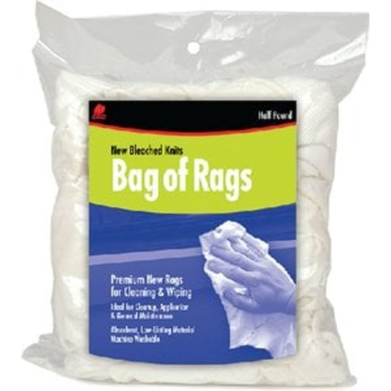 Buffalo Industries – Buffalo New Bleached Knit Rags – 1/2 Bag – 60205