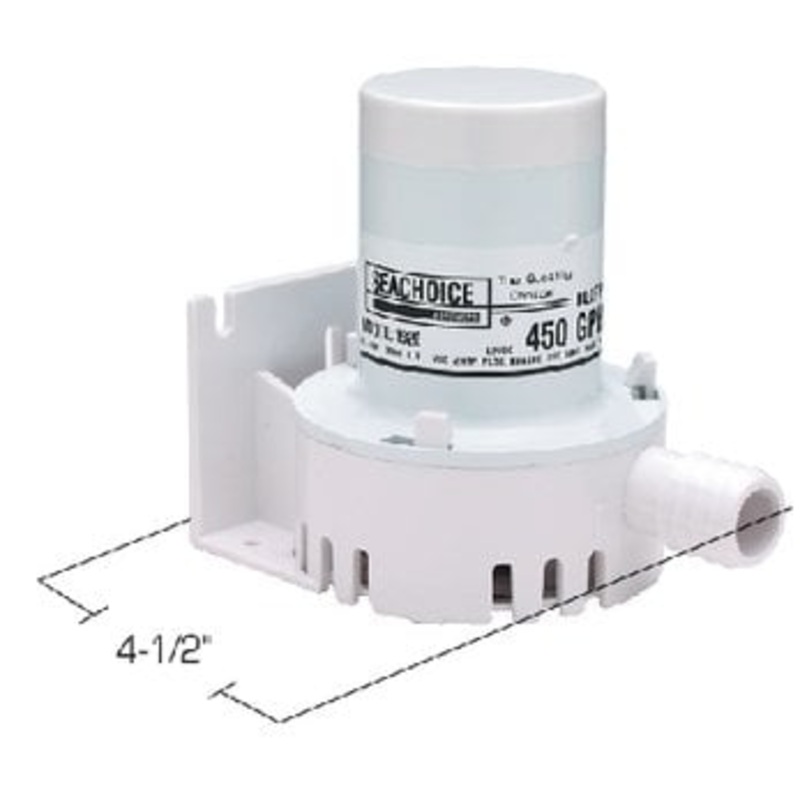 Sea Choice – 12V Mini Bilge Pump 450 GPH With 3/4 Ports – 19261
