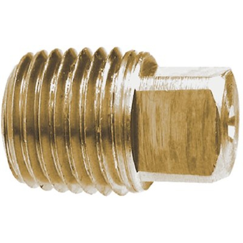 Brass Fittings – 1/2 Brass Sq Head Pipe Plug – 28087