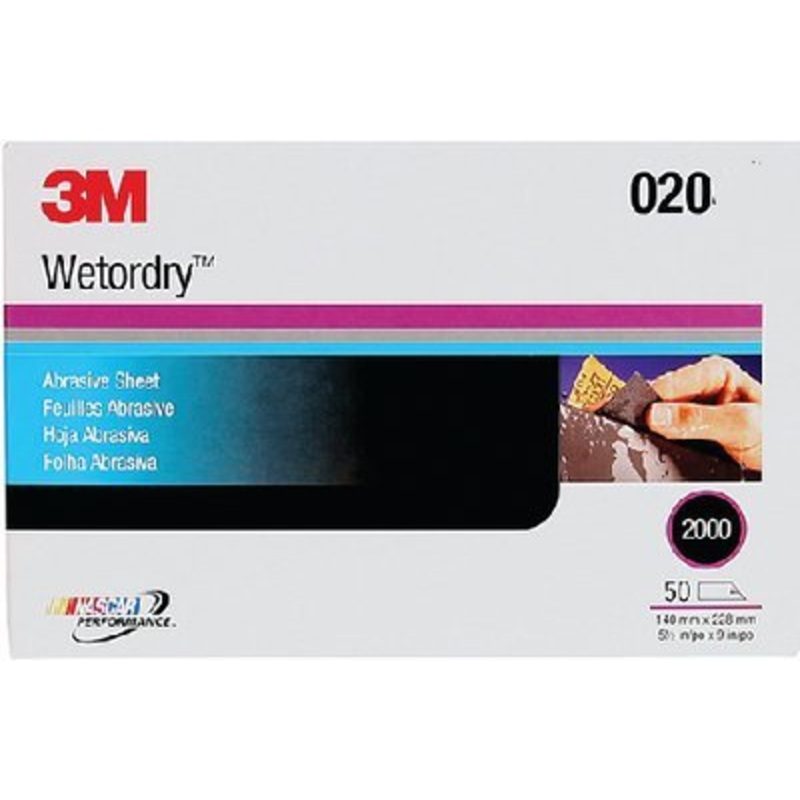 3M – Imperial Wetordry Paper Sheets – 9 inch x 11 inch – P600 Grit – 50 Pack – 02036