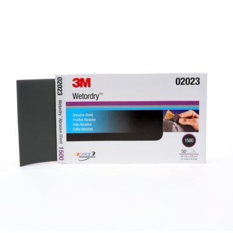 3M – Wetordry Abrasive Sheet 401Q – 1500 Grit – 5 1/2 in x 9 in – 50 Count – 02023