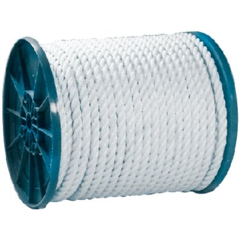 Seachoice – Twisted Nylon Rope, White, 1/4 X 600′ – 40790