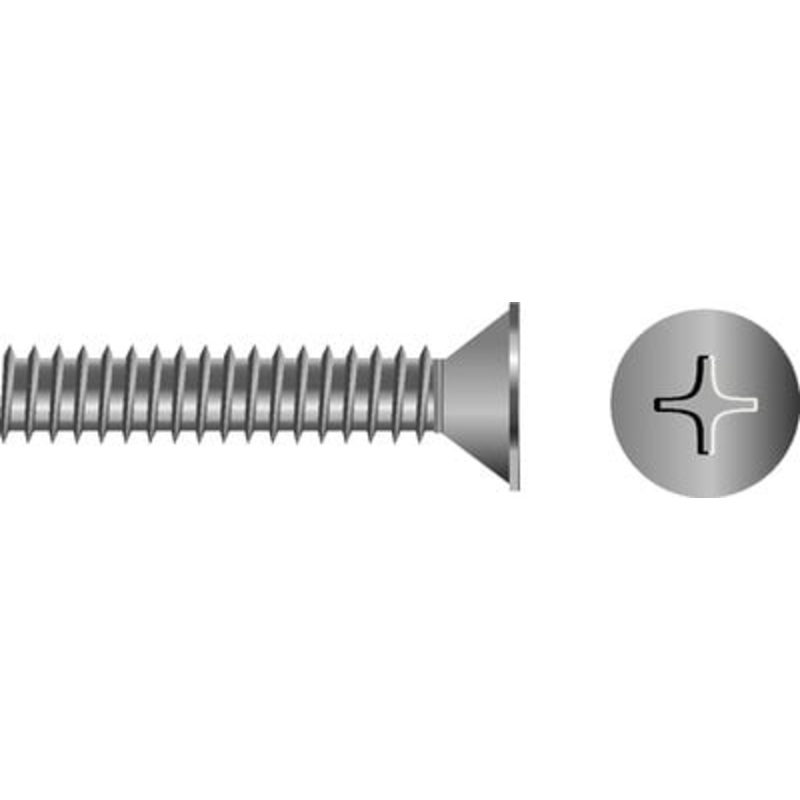 Seachoice – Phillips Machine Screw – Flat Head, M6-1 X 20 – 01331