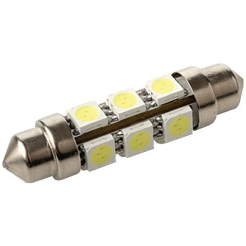 Sea-Dog Line – Nickel Plated Brass 8 LED White Lights 12.8V .6 Watt All Around Festoon – 4424361
