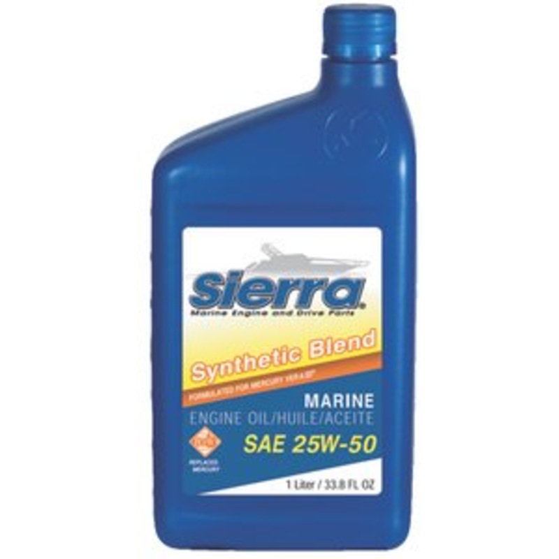 Sierra – 25W50 FCW 4-Cycle Outboard Synthetic Blend Oil – 1 Liter – 95528