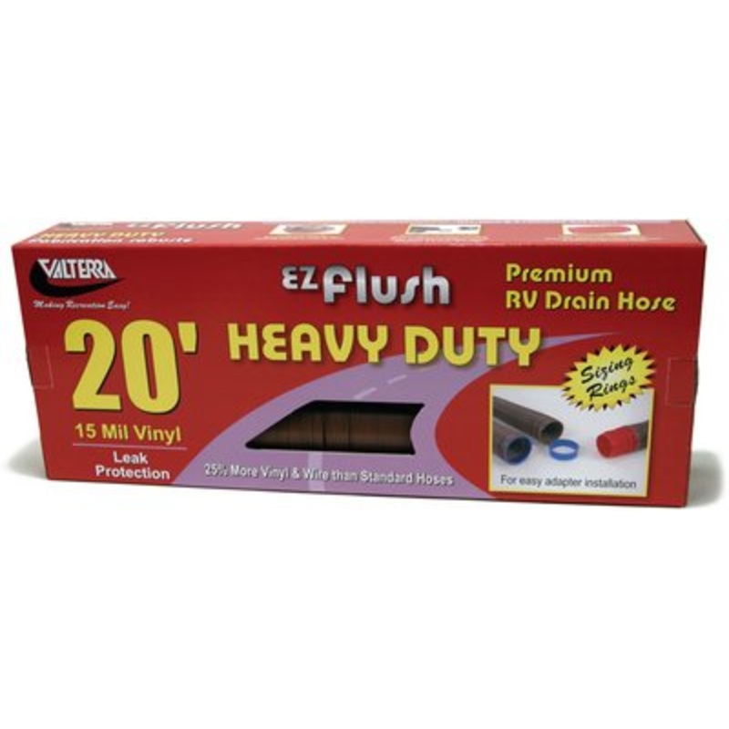 Valterra – D04-0040 Bronze E-Z Flush Heavy Duty 3 x 20′ RV Drain Hose – D040040