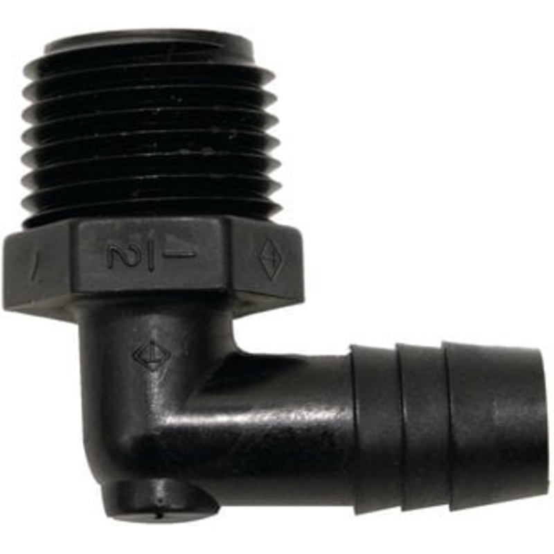 Valterra – 1/2 MPT X 1/2 BARB ELBOW,PLASTIC HOSE BARB FITTINGS – RF846