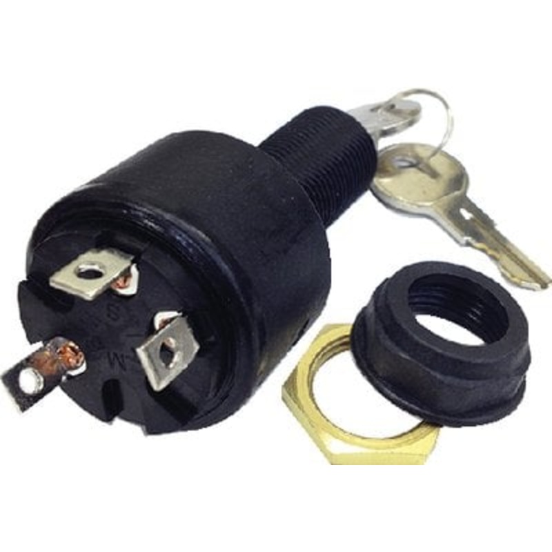 Sierra – Conventional 3 Position 1 1/8 Polyester 3 Screw Terminal 12V 15 Amp Ignition Starter Switch – MP39120