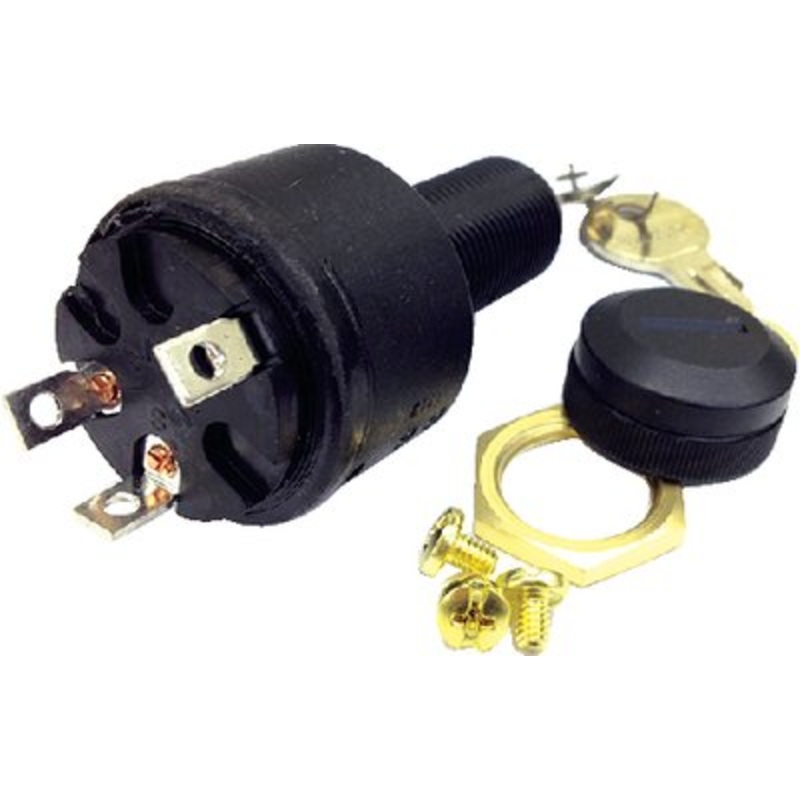 Sierra – Conventional 3 Position 1 1/8 Polyester 3 Screw Terminal 12V 15 Amp Ignition Starter Switch – MP39200