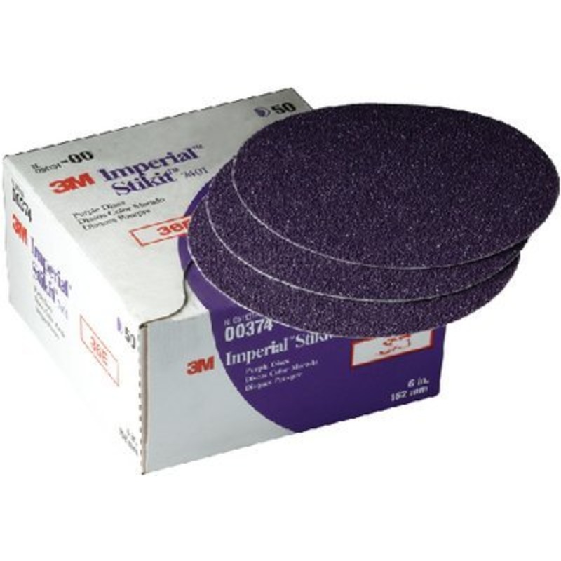 3M – Imperial Stikit Disc – 6 inch – 36E Grade – 50 Pack – 00374