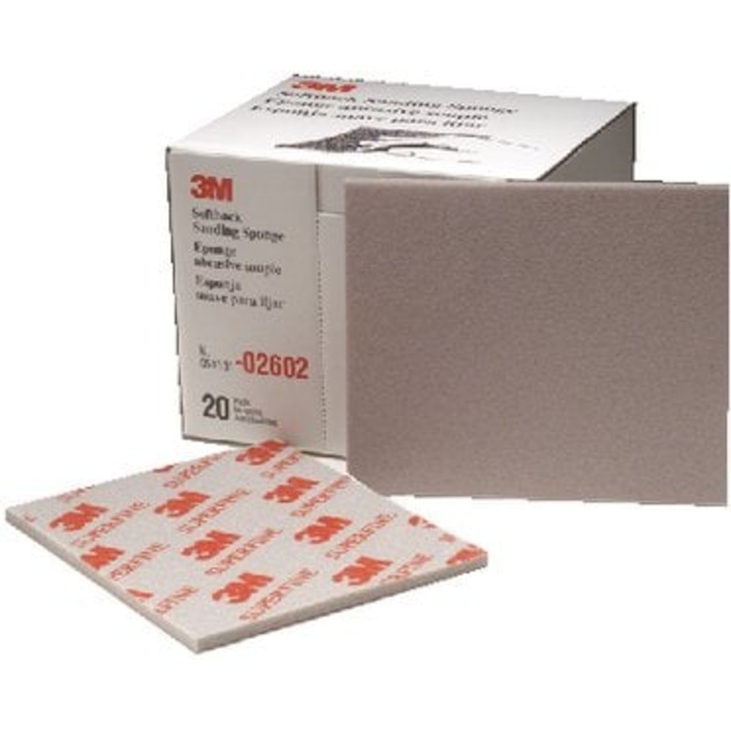 3M – Softback Sanding Sponge – Superfine – 4 1/2 inch x 5 1/2 inch – 20 Pack – 02602