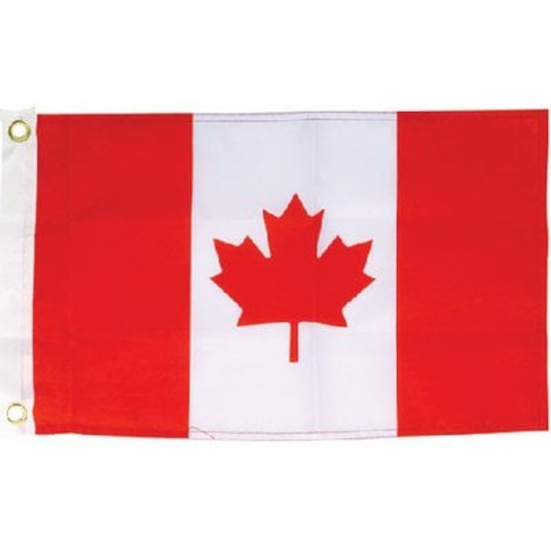 Sea Choice – 12 x 18 Nylon Print Dyed Canada Flag – 78221