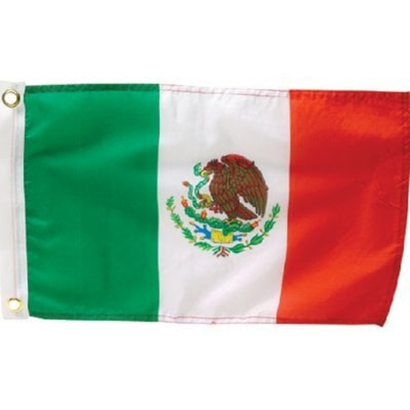 Sea Choice – 12 x 18 Nylon Print Dyed Mexico Flag – 78271