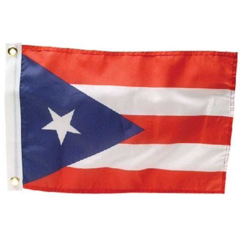 Sea Choice – 12 x 18 Nylon Print Dyed Puerto Rico Flag – 78281