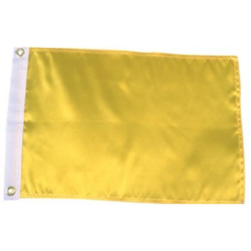 Sea Choice – 12 x 18 Nylon Print Dyed Solid Yellow Flag – 78261