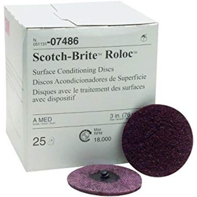 3M – Scotch-Brite Roloc Surface Conditioning Disc – 3 inch – 25 Pack – 07486