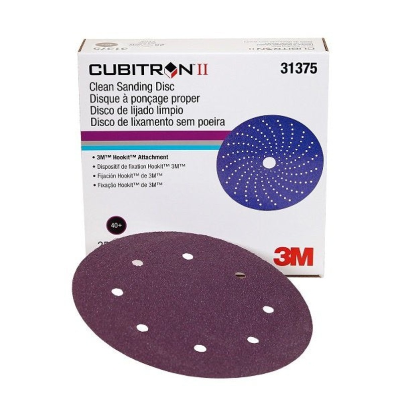 3m – Cubitron II Hookit Clean Sanding Abrasive Disc – 8 inch – 40+ Grade – 25 Pack – 31375