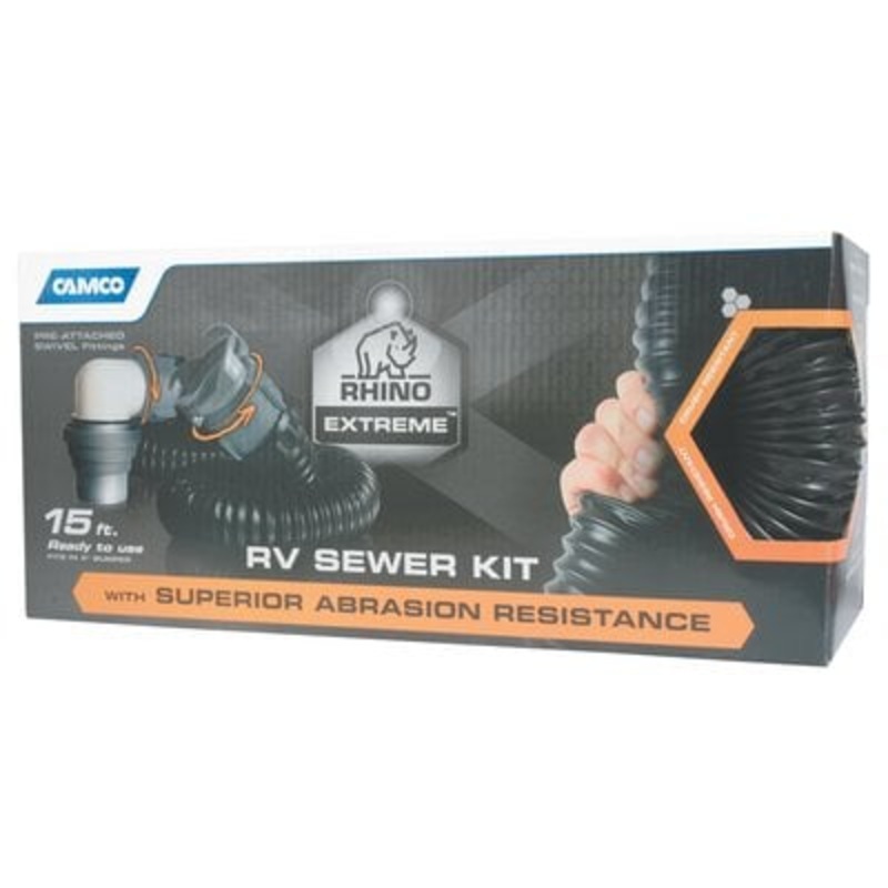 Camco Marine – Rhinoxtreme 20′ Sewer Hose Kit Replaces P/n 117-39867 Rvx – 39867