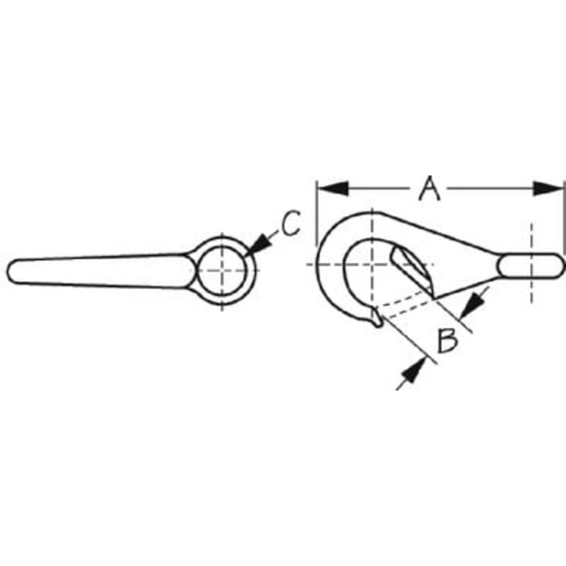 Sea-Dog Line – Snap #2 Brass Fixed Eye – 1391221