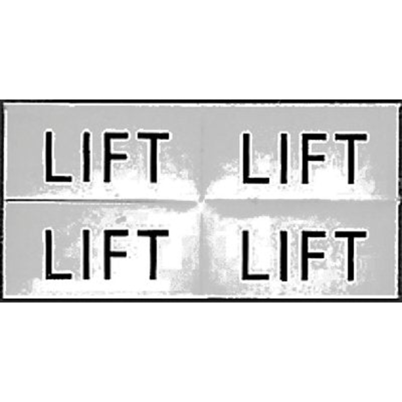 Bernard Engraving – Informational Label – Set of 4 Lift Labels – IL06