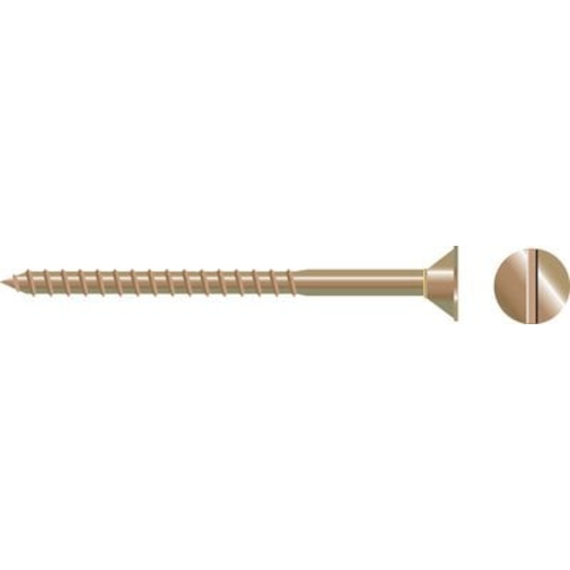 Seachoice – Slotted Flat Head Wood Screws, #8 X 2 – 01448