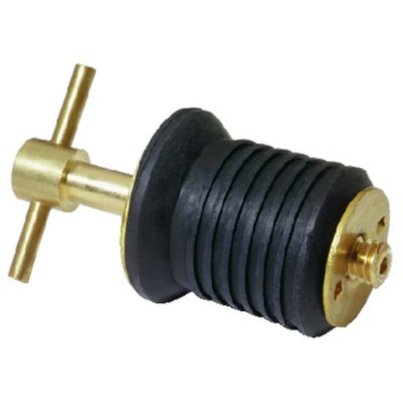 Attwood Marine – 1 Drain Plug with Brass T-Handle – 7526A7