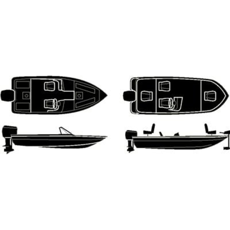 Sea Choice – Sterling Series Boat Cover For 16 to 18’6 Fish/Ski & Pro Style Bass Boats – 97311