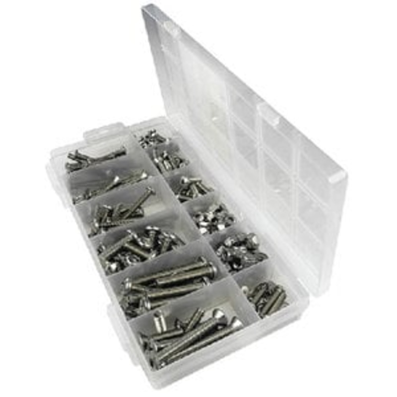 MACHINE SCREW KIT – 256 PIECE (SEACHOICE) – 59428