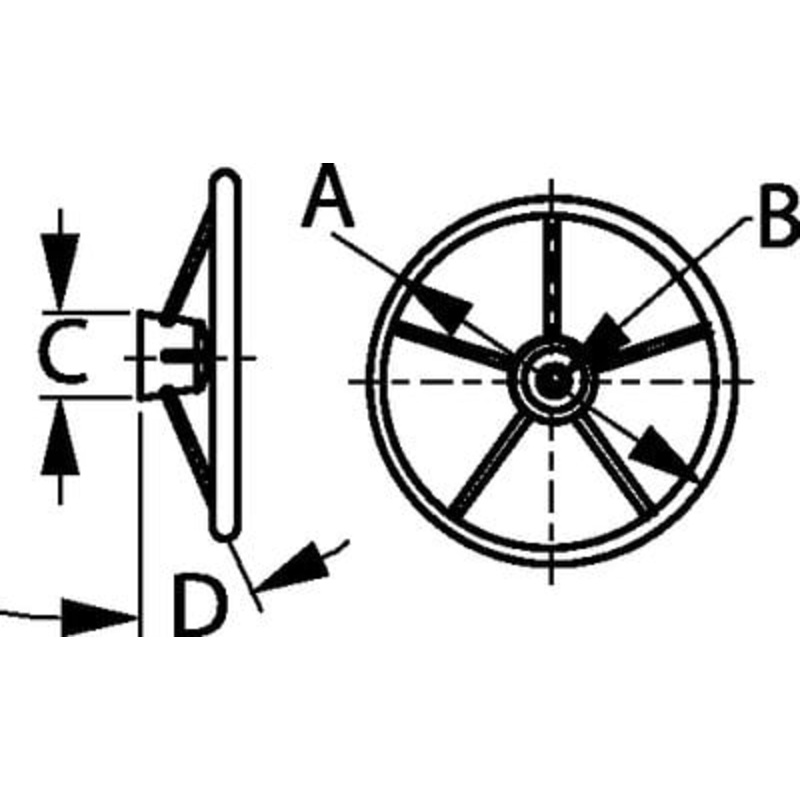 Sea-Dog Line – 12 5 Spoke Steering Wheel Formed 304 Stainless Steel Plastic Center Cap – 230212