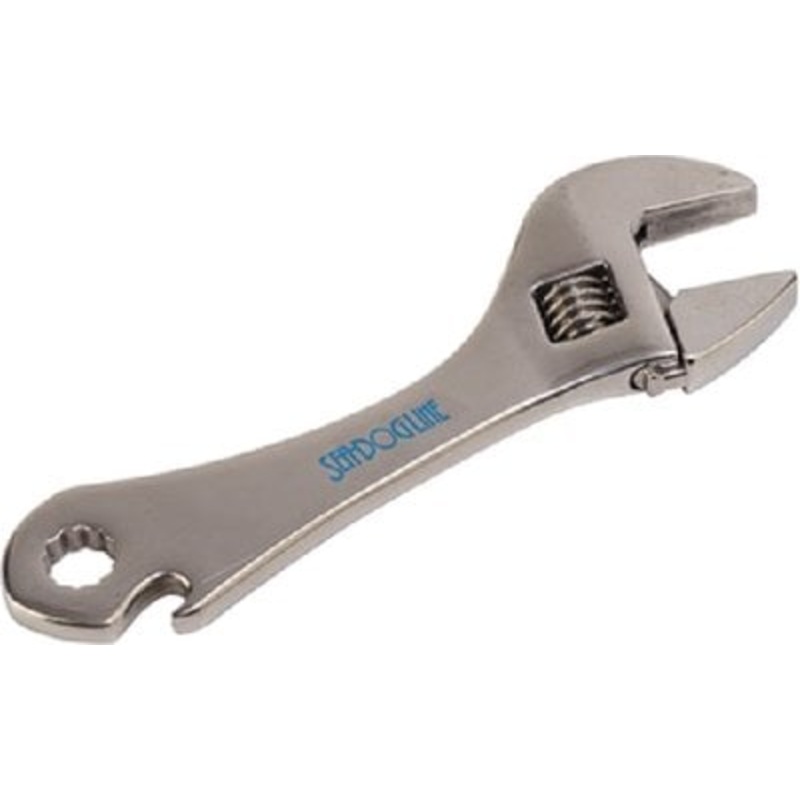 Sea-Dog Line – Cast 17-4ph Grade Stainless Adjustable Wrench Includes 1/4 Hex Head & Bottle Opener – 5632551